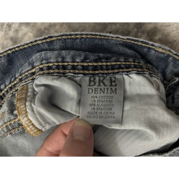 BKE Carter‎ Straight Size 30S Mens Distressed Denim Blue Jeans 31" Inseam Buckle - Picture 15 of 16